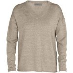 ICEBREAKER dámský svetr Wmns Flaxen LS V Sweater British Tan Hthr – Zbozi.Blesk.cz