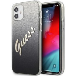 Pouzdro Guess iPhone 12 mini Glitter Gradient Script černé