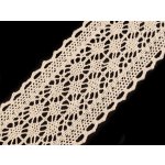 Stoklasa Bavlněná krajka / vsadka paličkovaná šíře 60 mm Balení: 1 m, Varianta: 6 béžová světlá 6 béžová světlá – Hledejceny.cz