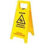 Oboustranná výstražná tabule -Pozor! Nebezpečí uklouznutí/Caution! Slipping hazard oboustranná tabule plast 30×62×3 cm – Zboží Dáma