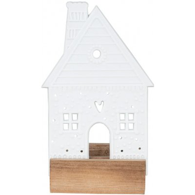 räder Vánoční svícen Gingerbread House, bílá barva, přírodní barva, dřevo, porcelán – Hledejceny.cz