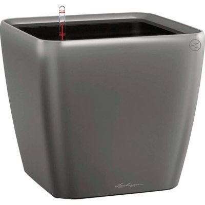 Lechuza Květináč Quadro Premium LS 35 antracitová metalický 35 x 35 x 33 cm – Hledejceny.cz