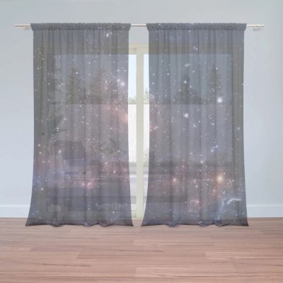 Sablio Záclony Noční obloha: 2ks 150x250cm – Zboží Mobilmania