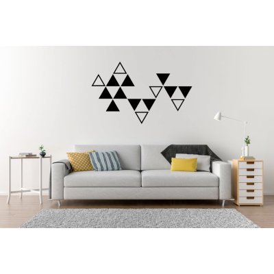 Lepy.cz Samolepka na zeď Malé trojúhelníky rozměry 30x80cm Barevná varianta: Ledová modrá – Hledejceny.cz