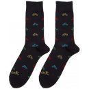 Fusakle vzorované ponožky Cyklista Černé