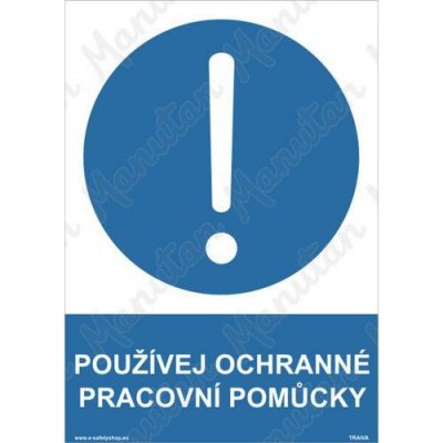 No brand Používej ochranné pracovní pomůcky, plast 210 x 297 x 2 mm A4 – Hledejceny.cz