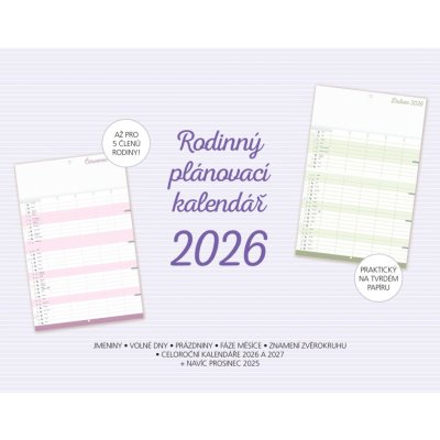 Rodinný plánovací prázdný 2026 – Zboží Mobilmania