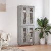 Regál a polička Prolenta Maison Exclusive Skříň highboard šedá sonoma 69,5 x 34 x 180 cm kompozitní dřevo