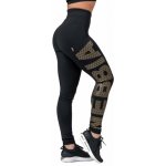 Nebbia Leggings gold print 827 černé – Sleviste.cz