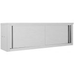 vidaXL Nástěnná kuchyňská skříň s posuvnými dveřmi 150x40x50 cm nerez – Zboží Dáma