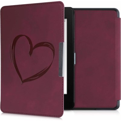 KW Mobile Brushed Heart KW4897512 Pouzdro pro Amazon Kindle Paperwhite 4 2018 tmavě červen 4063004238813 – Zboží Mobilmania