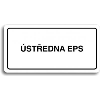 Accept Piktogram "ÚSTŘEDNA EPS" (160 × 80 mm) (bílá tabulka - černý tisk) – Sleviste.cz