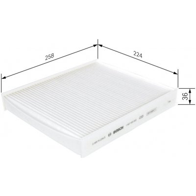 Filtr, vzduch v interiéru BOSCH 1 987 435 002 | Zboží Auto