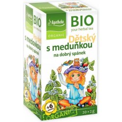Apotheke Organic Detský Bio s medovkou na dobrý spánok 20 ks