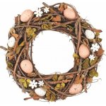 Velikonoční věnec 35 cm, hnědý – Zboží Dáma