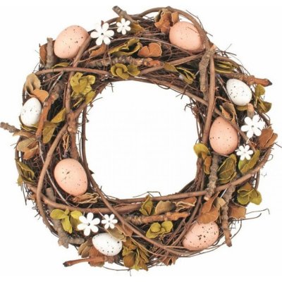 Velikonoční věnec 35 cm, hnědý – Zboží Dáma