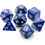 TLAMA games Sada 7 perleťových kostek pro RPG (9 barev) Barva: tmavě modrá (D4, D6, D8, 2x D10, D12, D20 - dice set) – Zboží Živě