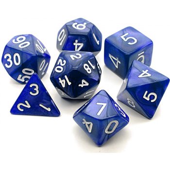TLAMA games Sada 7 perleťových kostek pro RPG 9 barev Barva: tmavě modrá