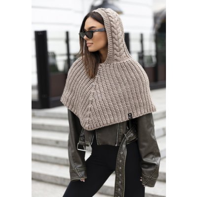 Fashionweek dámská čepice jako kapuce s trubkovým šátkem 2W1 JK-Samira Capuccino – Hledejceny.cz