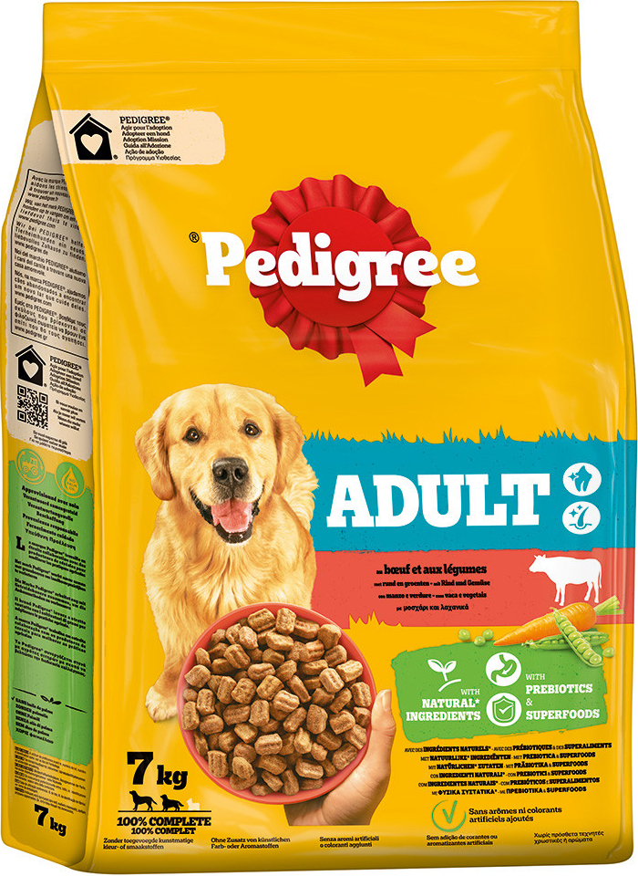 Pedigree Adult s hovězím a zeleninou 2 x 7 kg