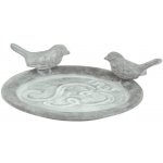 Esschert Design Krmítko s ptáčky Secret du Potagere 13 cm šedá – Hledejceny.cz