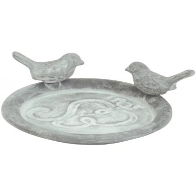 Esschert Design Krmítko s ptáčky Secret du Potagere 13 cm šedá – Hledejceny.cz