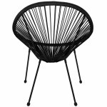 SPRINGOS LOA GF0085 Ratanové zahradní křeslo černé – Zboží Dáma