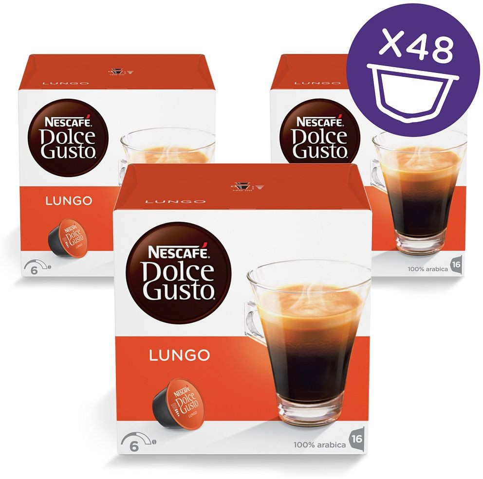 Cápsulas para Café Lungo Nescafé Dolce Gusto 48 pzas