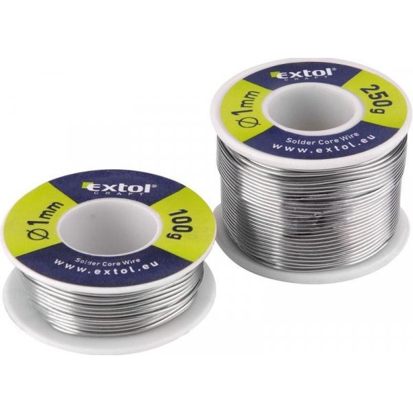 Příslušenství k vrtačkám Extol cín pájecí, Ř1mm, 100g, EXTOL CRAFT; 9945