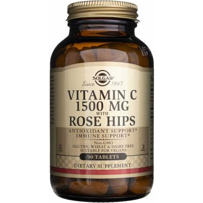 Solgar Vitamin C s růží šípkovou, 1500 mg, 90 tablet – Hledejceny.cz