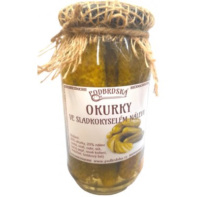 Podbrdská Okurky ve sladkokyselém nálevu 450 g – Hledejceny.cz