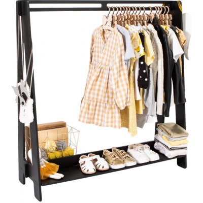 Montessori House Bed 1 Černý – Zboží Mobilmania