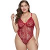 Dámská erotická košilka VšeNaSex.cz Dámské Body Red Sweet Floral Plus Size Teddy Lingerie