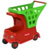 Dětský obchůdek DOLONI Dětské auto s košíkem zeleno-červené