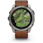 Garmin Fenix 8 AMOLED 51mm Sapphire Titanium Black/Chestnut Leather Strap 010-02905-40 – Zboží Živě