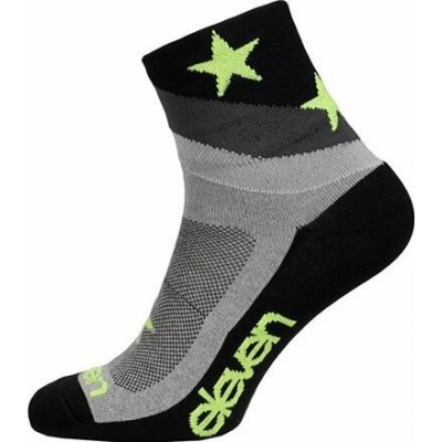 Eleven ponožky HOWA STAR GREY - ponožky ELEVEN Howa Star Grey vel. 36-38 (S) šedé/černé/žluté