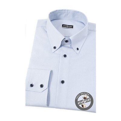 Avantgard pánská košile slim s propínacím límcem modrá 131-1501