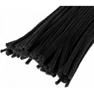Plyšový drátek 50cm/10ks černý – Zboží Dáma