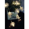 STAR TRADING Světelný LED řetěz s květinami Fibry bílá barva plast