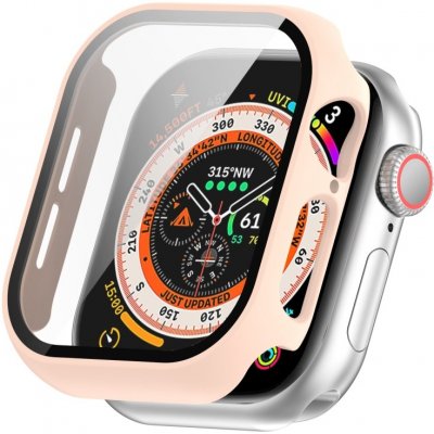 VSECHNONAMOBIL 87163 PC FULL COVER Plastový kryt se sklem pro Apple Watch 10 / 11 42mm růžový – Zboží Živě