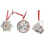 Rosenthal Vánoční set 3 porcelánové mini ozdoby Vánoční dárky Ø 6 cm – Zboží Mobilmania