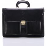 Paolo Peruzzi pánská italská kožená aktovka černá – Zboží Dáma