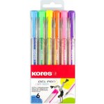 Kores K11 Pen Neon sada 6 neonových barev modrá zelená oranžová žlutá růžová fialová) – Zboží Dáma