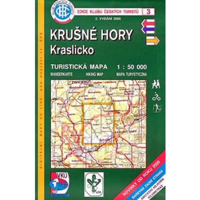 Krušné hory Kraslicko mapa 1:50 000 č. 3