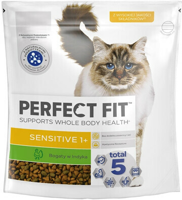 PERFECT FIT Sensitive 1+ granule pro dospělé kočky s krůtím masem 1,4 kg