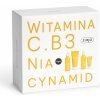 Kosmetická sada Ziaja Vitamin C.B3 Niacinamide lehké tělové mléko 200 ml + čisticí osvěžující tonikum 190 ml + mycí gel na obličej 190 ml + energizující krém 50 ml