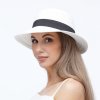 Klobouk Krumlovanka dámský letní slaměný klobouk Fa-42625-bílý