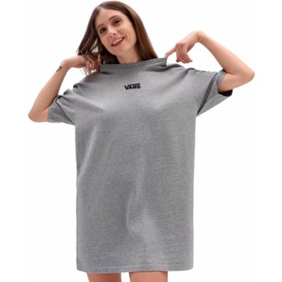 Vans WM Center Vee Tee dress Grey Heather šedá