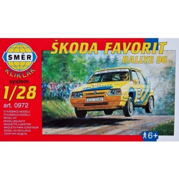 Směr zacvakávací model ŠKODA FAVORIT RALLYE 96 1:28