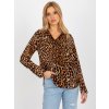 Dámská košile Basic dámská košile s dlouhým rukávem s leopardím vzorem -lk-ks-509189.41p světle hnědá